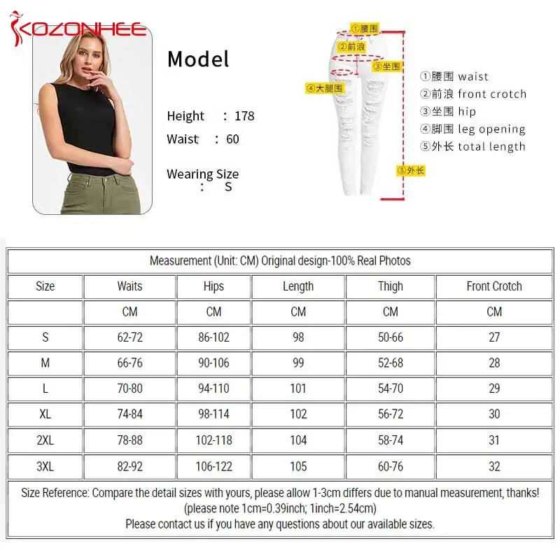 New Stretch Tight Jeans Woman High Waisted Skinny Distressed Hole Casual Cross-Border Jeans Plus Size Women images - 6