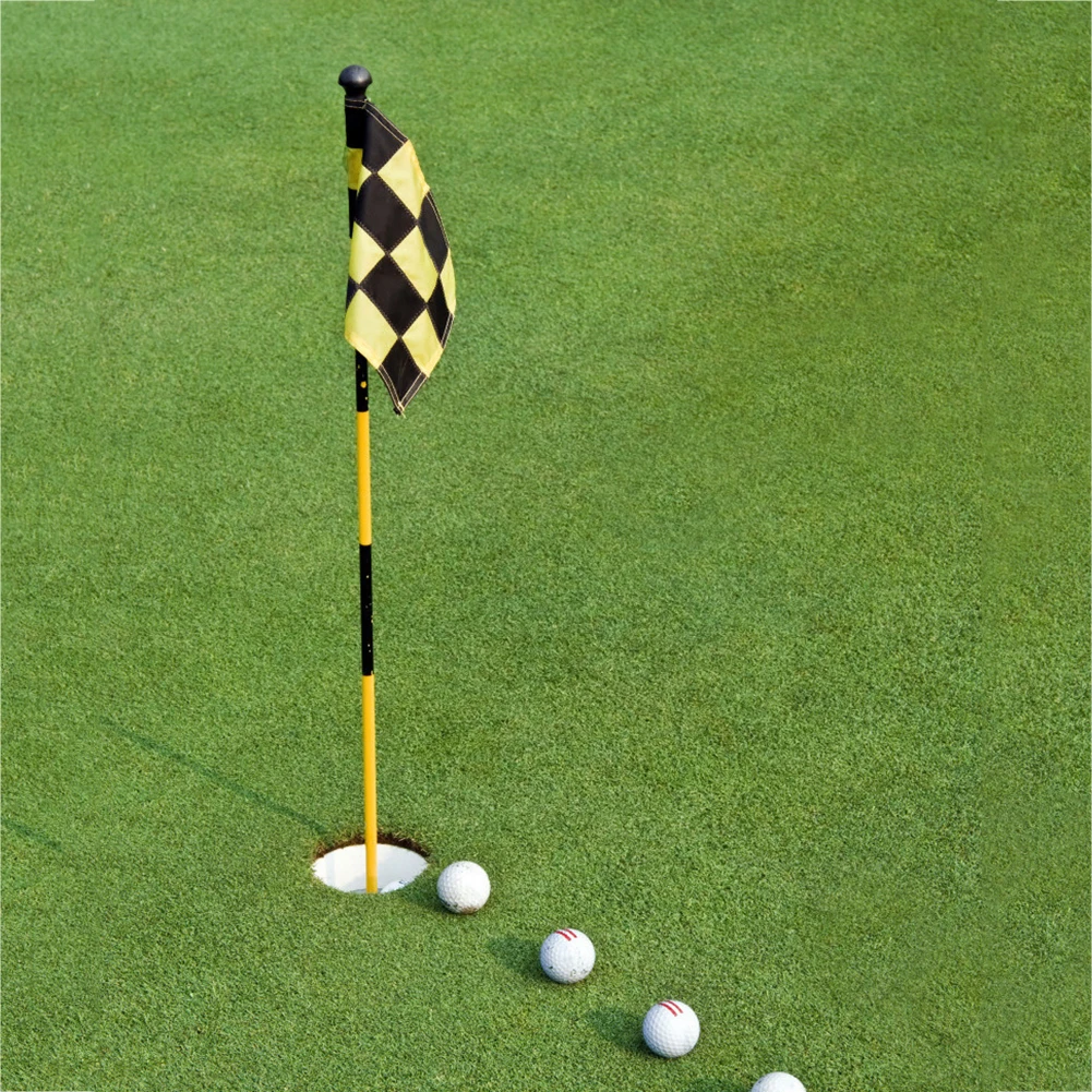Portable Detachable Golf Flagsticks Putting Green Flags Hole Cup Set Pin for Driving Range Outdoor Backyard Practice | Спорт и