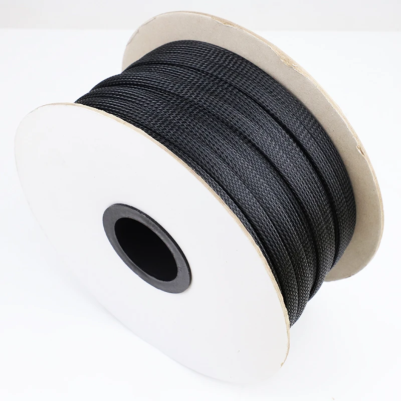 Black Insulated Cable Sleeve - Expandable Braided Wire Protection in Multiple Sizes (4mm to 50mm) image 5