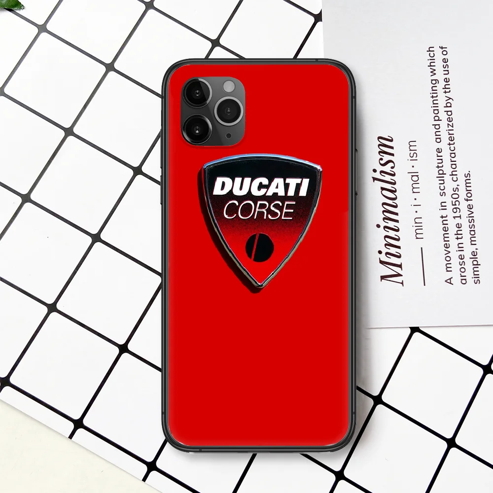 

Ducadi Motorcycle Brand Phone Case Cover For Iphone 5 5S 6 6S PLUS 7 8 11 12 Mini X XR XS PRO SE 2020 MAX black Waterproof