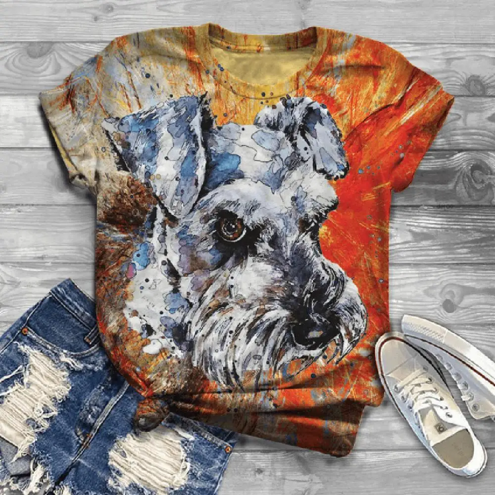 Женская футболка в стиле Харадзюку размера плюс с коротким рукавом и круглым