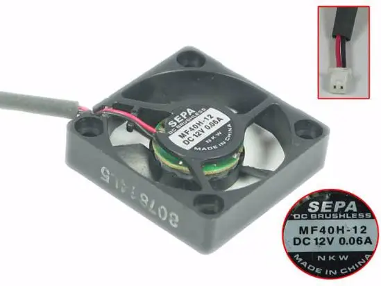 SEPA MF40H 12 DC 12V 0.06A 40x40x10 мм 2 провод Сервер вентилятор охлаждения|Кулеры и системы