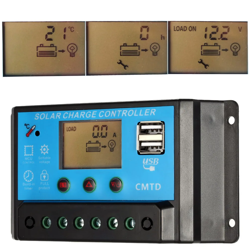 Контроллер заряда солнечной батареи с ЖК-дисплеем 20 А/10 А | Обустройство дома