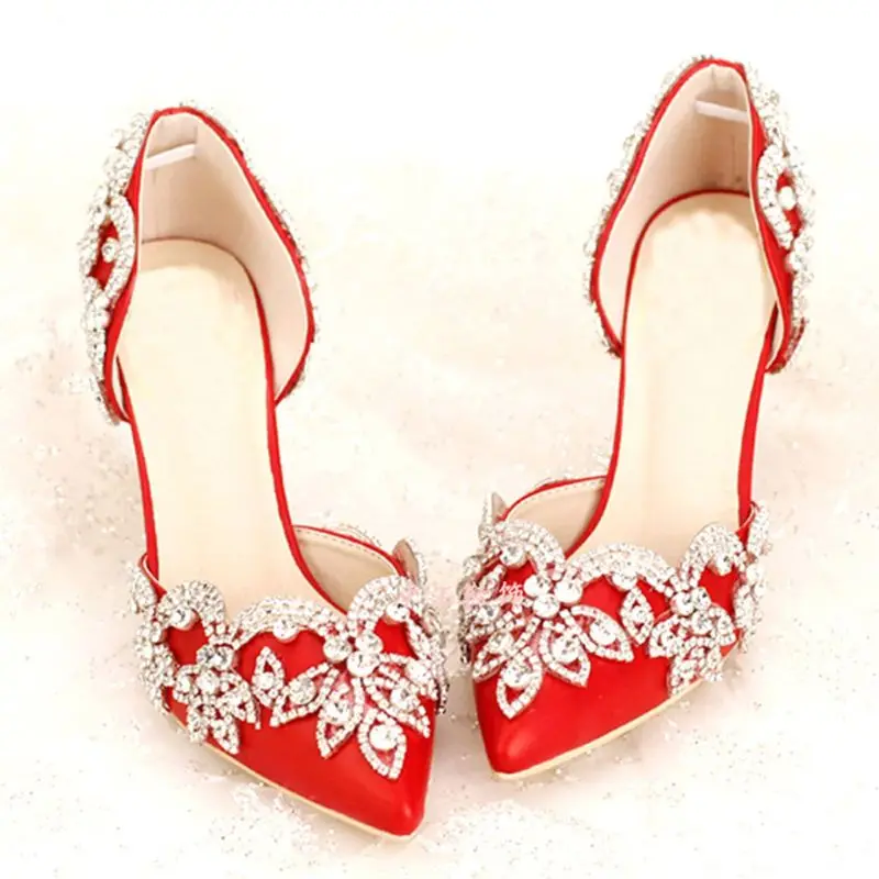 

Women Shoes Buckle Rhinestone Applique Wedding Dress Bride Shoe Flower DIY Decor J2HD