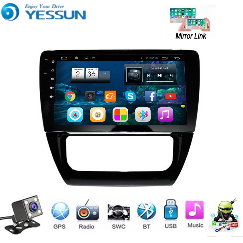Новый компактный мультимедийный плеер YESSUN для Volkswagen Jetta Vento 2012 ~ 2017 Android