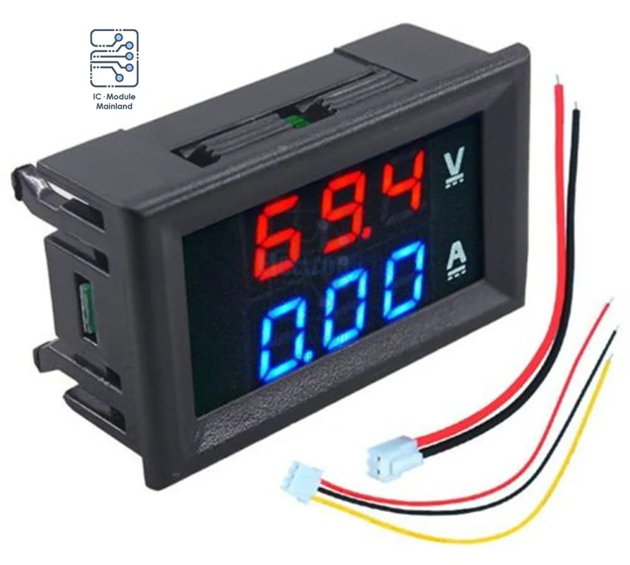 

0.56" Inch Mini Digital Voltmeter Ammeter DC 100V 10A Panel Amp Volt Current Meter Tester 3 Digits Blue+Red Dual Game accessory