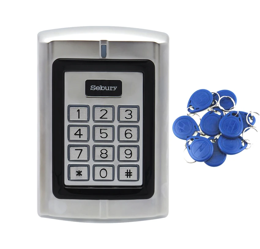 Бесплатная доставка BC-2000 125 кГц EM RFID ID карты металлический автономный Клавиатура