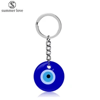 2pcslot nazar evil blue eye keychain key hook key chains key rings car bag pendant diy accessories amulet religious jewelry