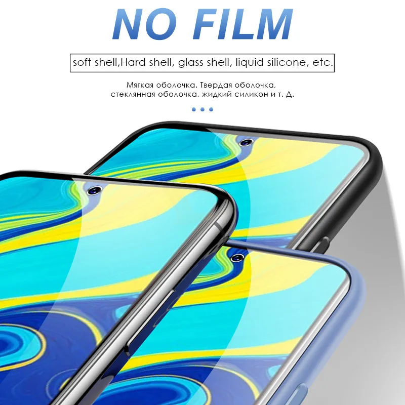 Защитная Гидрогелевая пленка на Redmi Note 9s 9 Pro 8T 8 7 K30 K20 (не стекло) экрана для редми