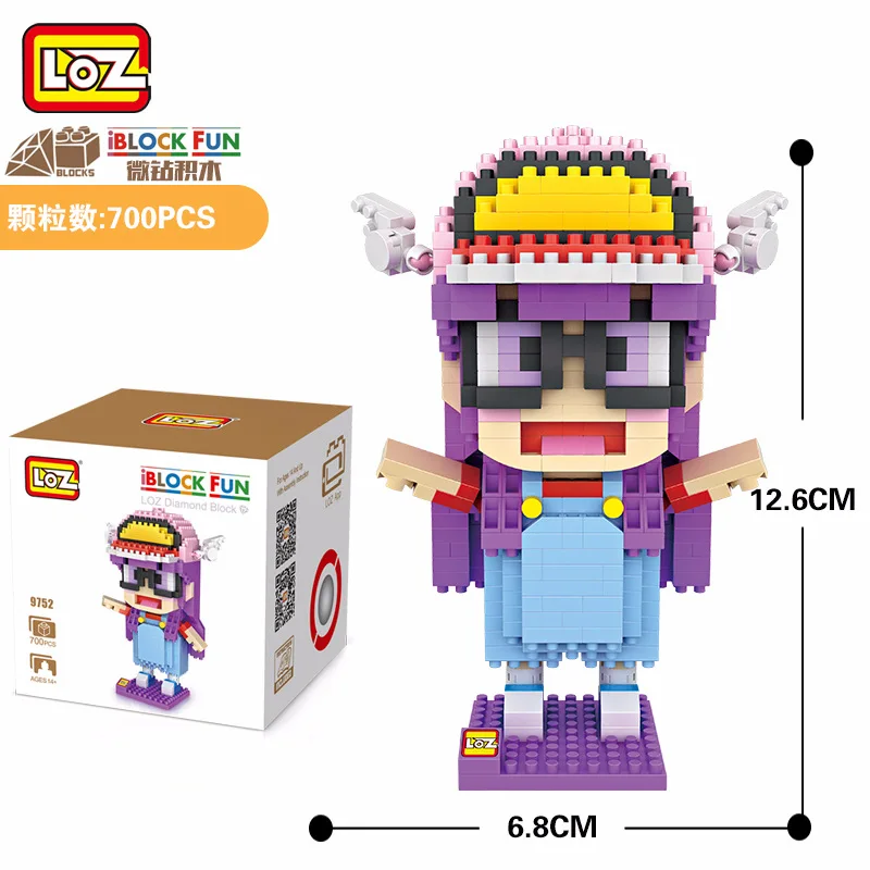 Мини блоки аниме милая модель Arale Мультяшные маленькие Строительные кирпичи