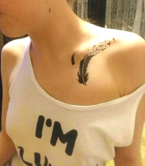 Waterproof Temporary Tattoo Sticker of body Love wave tattoo small size tatto stickers flash tatoo fake tattoos for girl women | Красота и