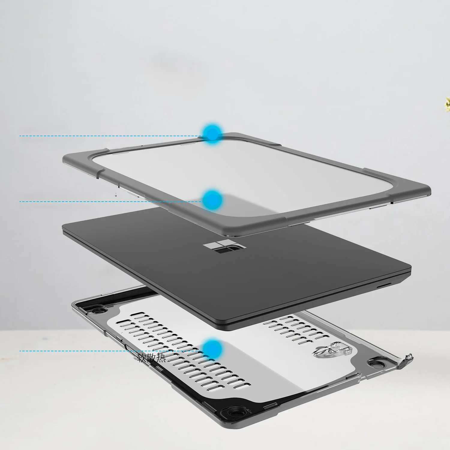 Чехол для ноутбука Microsoft surface Laptop2 Laptop3 Go 12 4 top + botttom чехол 2 3 13 5 15 дюймов | Компьютеры