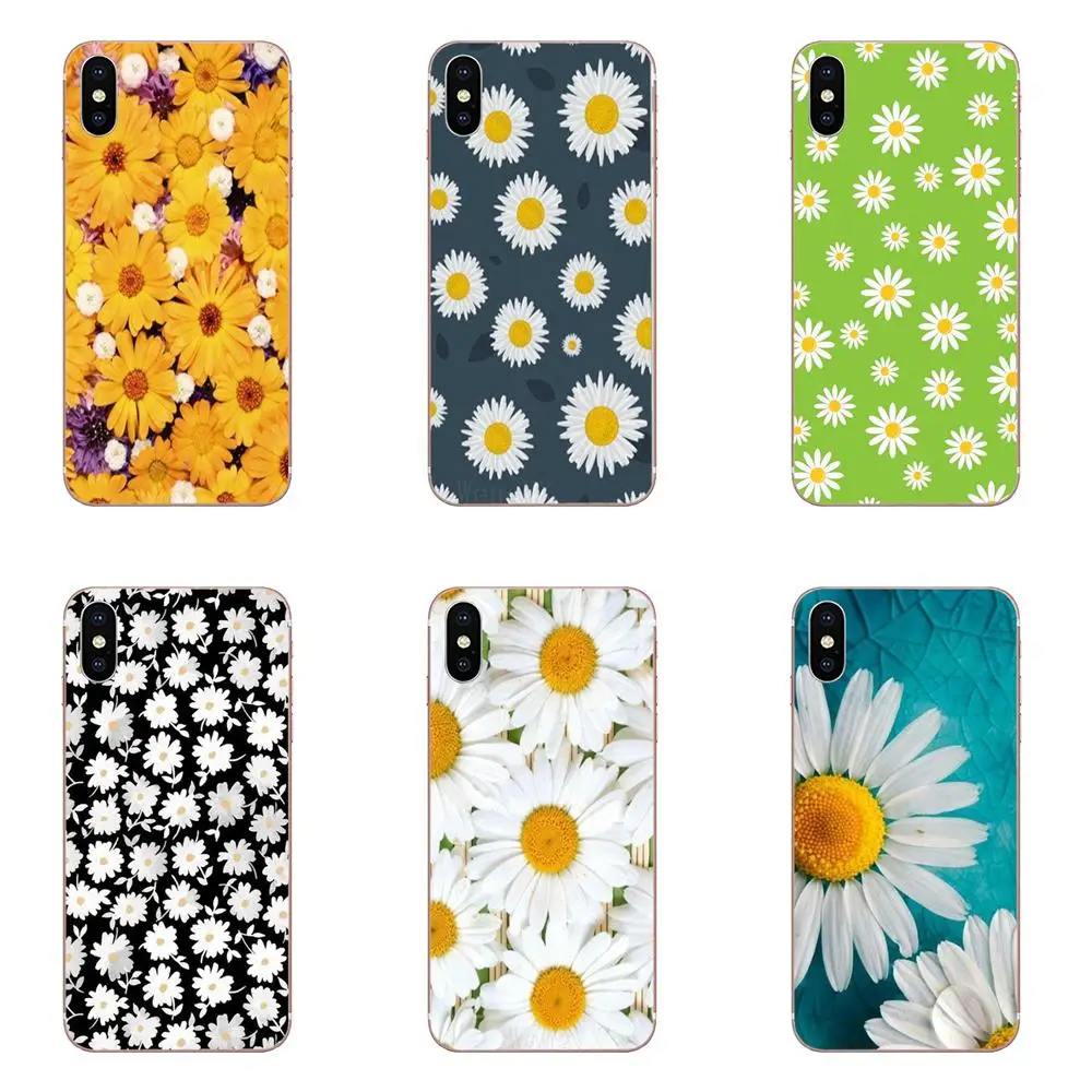 Красивые белые лепестки ромашек для huawei P7 P8 P9 P10 P20 P30 Lite Mini Plus Pro Y9 Prime P Smart Z 2018 2019 |