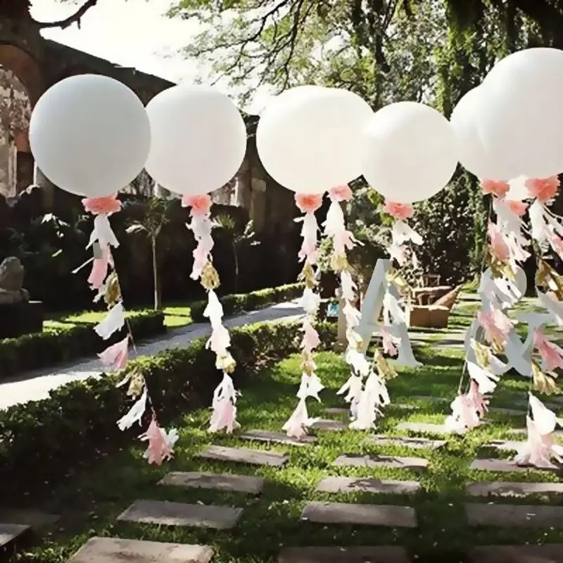 Чистый белый шарики для свадебного украшения дня рождения вечерние Baby Shower