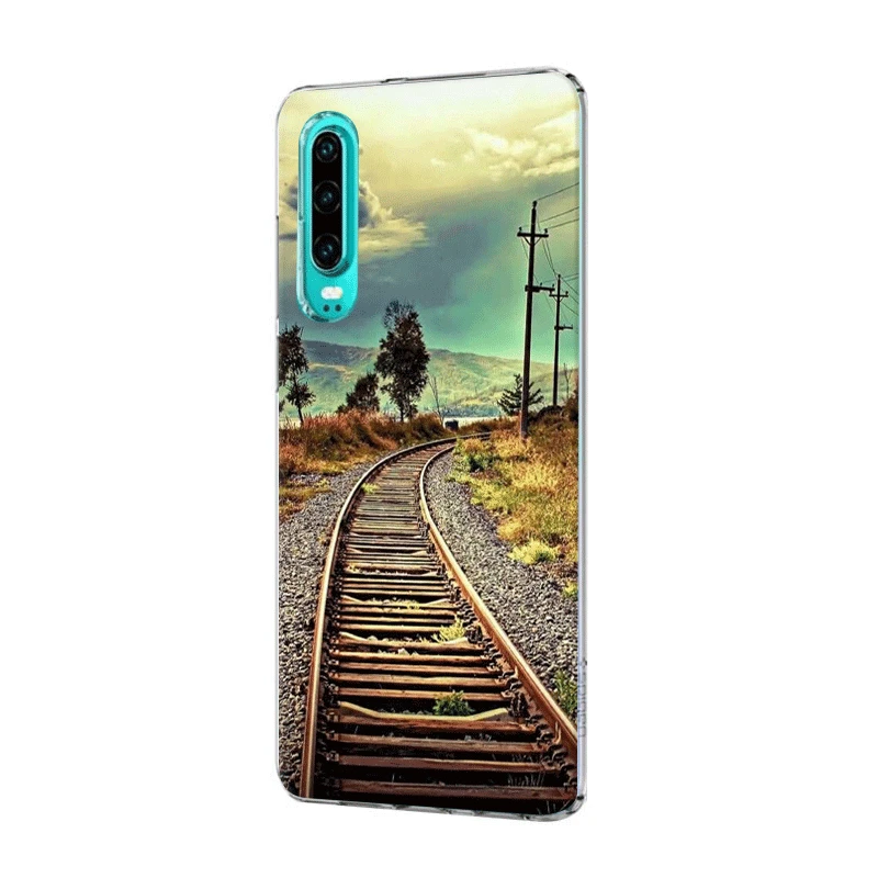 H4 Чехол для мобильного телефона huawei P30 P20 P10 P9 P8 P Sart Z Lite Pro, Жесткий Чехол для поезда - Цвет: H4