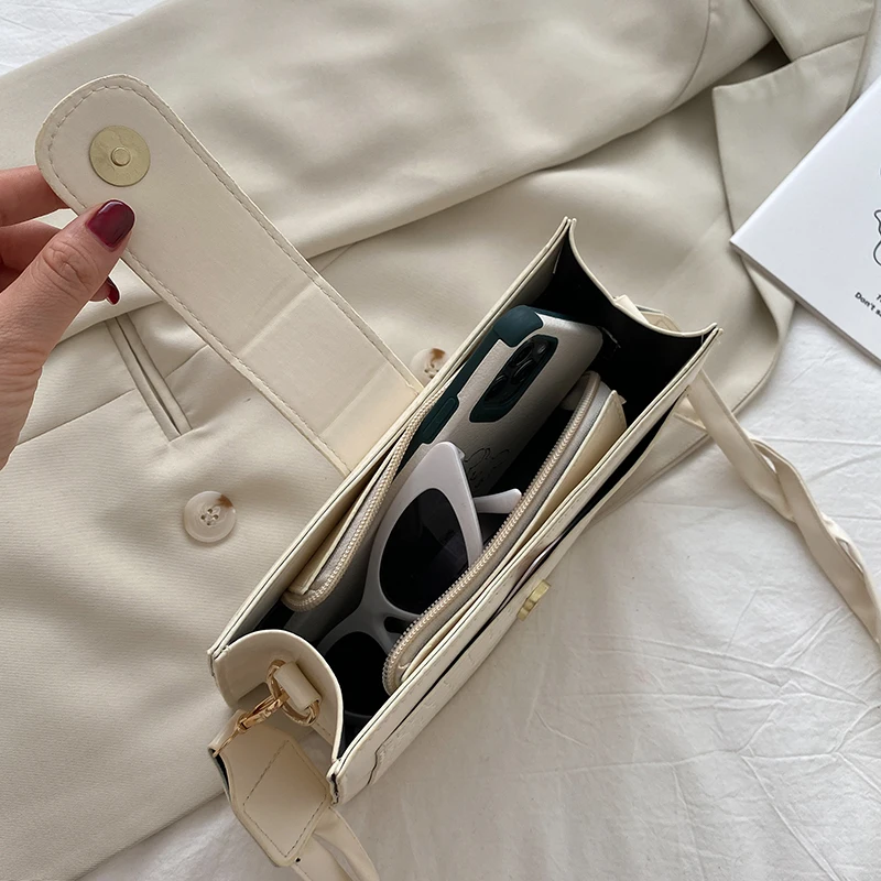 

Handbags for Women 2020 PU Leather Luxury Designer Bag Fashion Stone Shoulder Bags Girl's Zipper & Hasp Versatile Bags