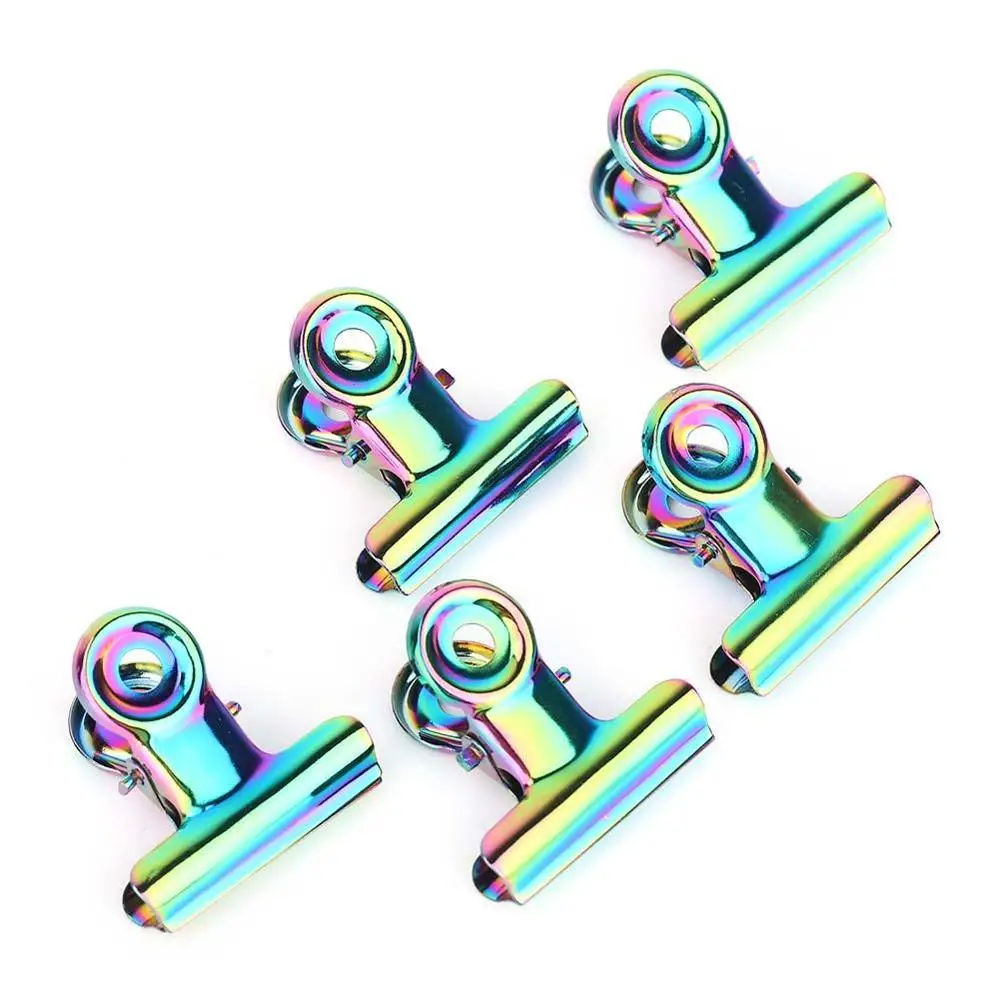 Colorful 29mm 5 шт./компл. нержавеющая кривая C наращивание ногтей зажимы мульти-функциональные аксессуары для украшения ногтей, наращивание ногтей инструменты - Цвет: Colorful 29mm
