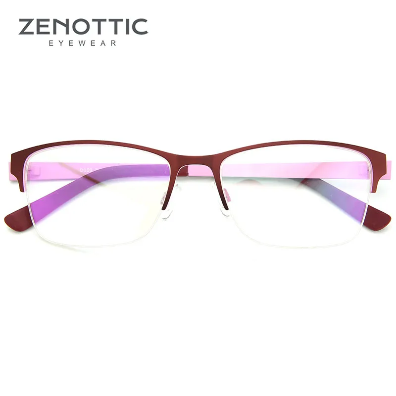 ZENOTTIC, женские очки из металлического сплава, оправа, ультра-светильник, оправа, полуоправа, оптические очки по рецепту, дальнозоркость, близорукость, очки
