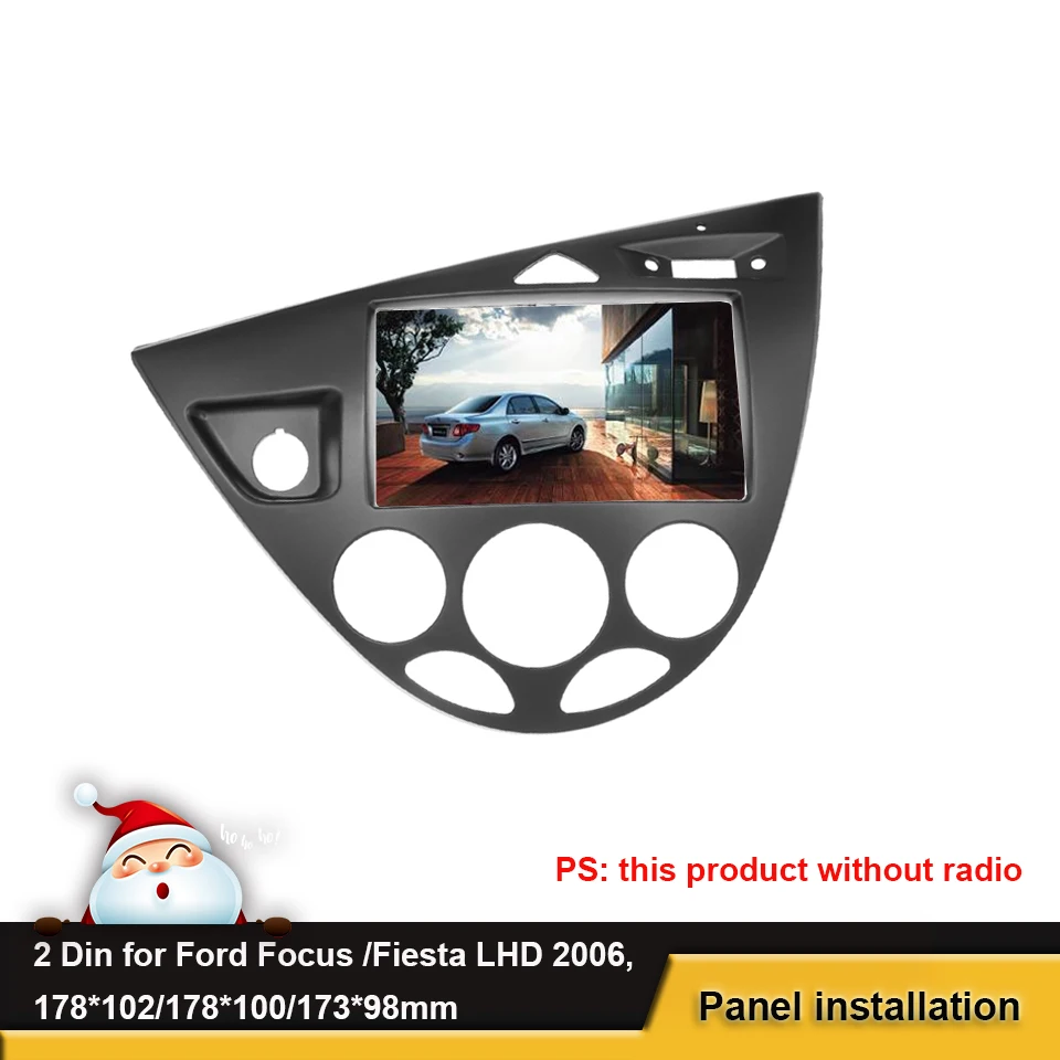

Double 2 Din Car DVD Stereo Panel Frame Mount Dash Installation Bezel Trim Kit Fascia For Ford Fiesta/ Focus LHD 2006