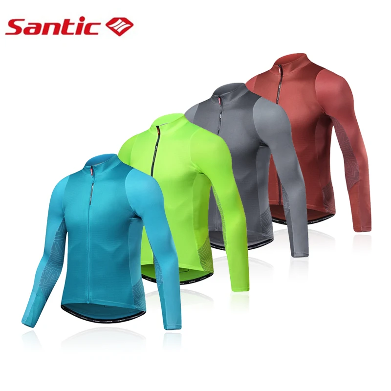 Футболка Santic PRO мужская с длинным рукавом комплект веломайка губчатыми вставками