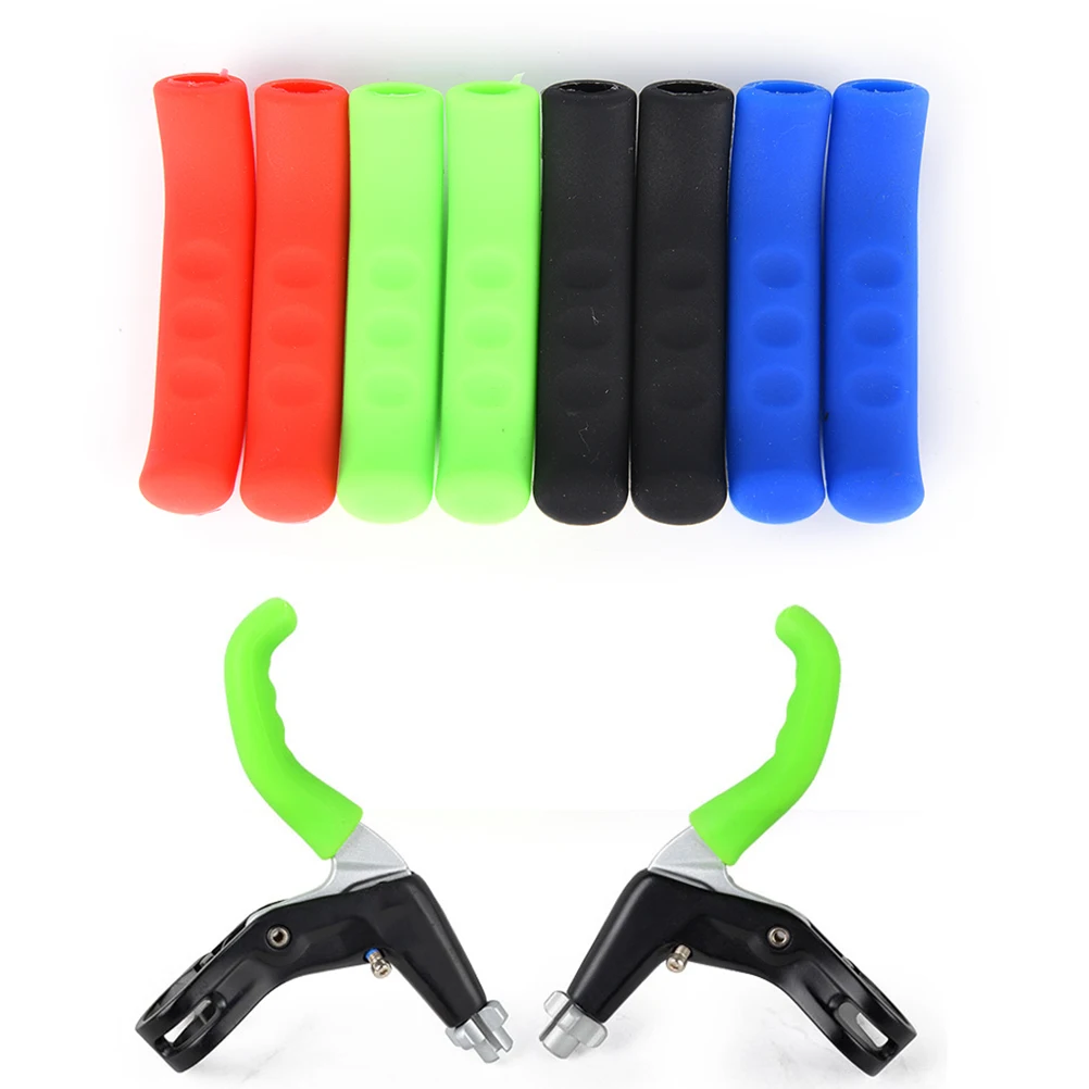 

1 пара тормозных рычажных ручек для горного велосипеда MTB велосипеда, защитная Нескользящая крышка, 4 цвета