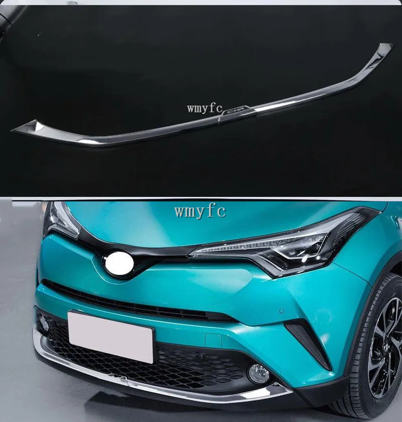 Накладка переднего бампера отделка ABS хром подходит для Toyota C-HR CHR автомобильные аксессуары авто Стайлинг