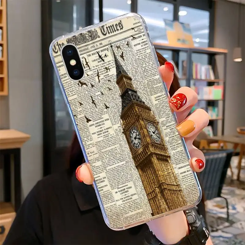 LJHYDFCNB Флаг Великобритании Лондон Мягкий силиконовый чехол для телефона из ТПУ