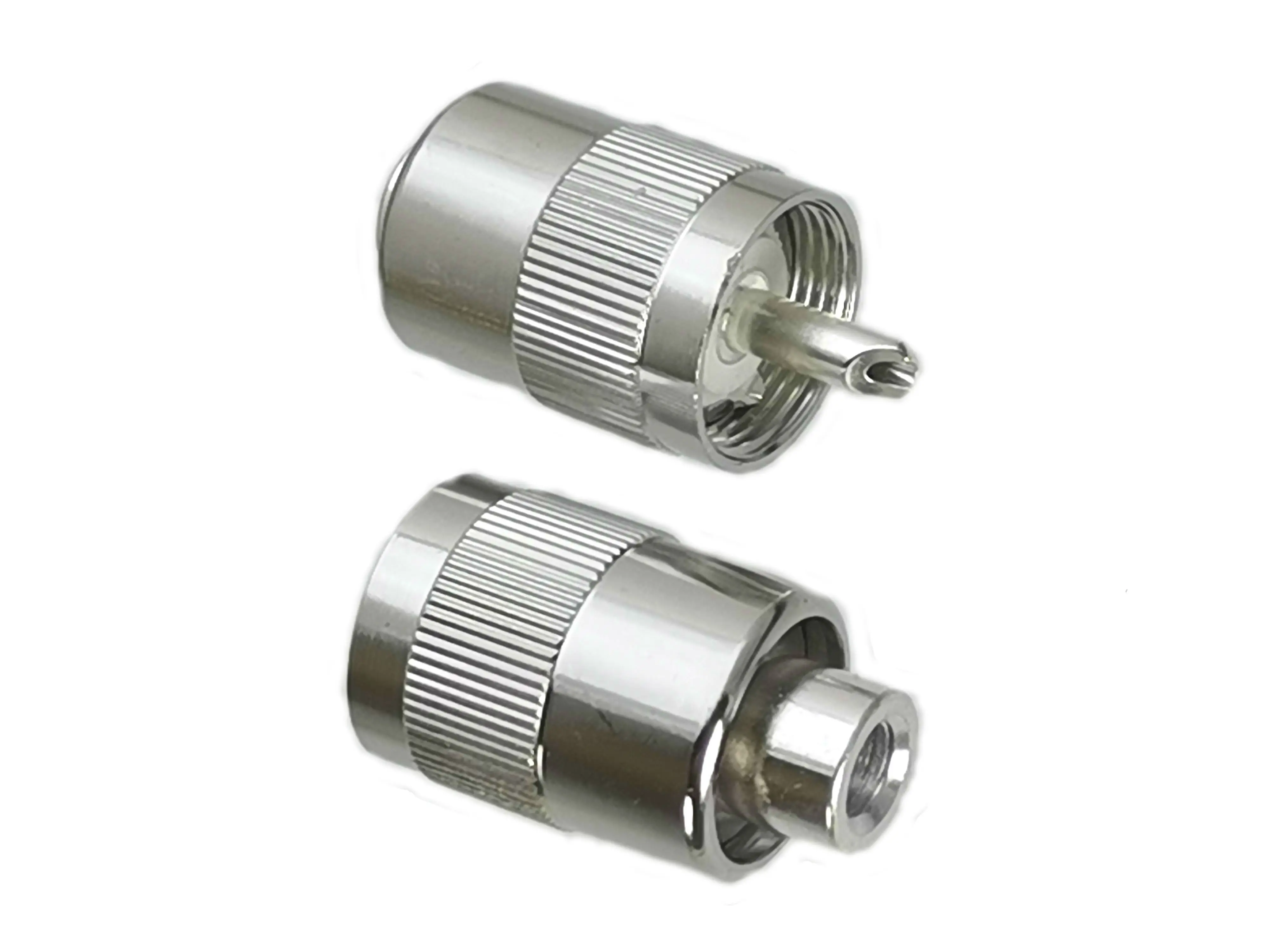 1pcs Connector UHF PL259 Male Plug Solder RG58 RG142 LMR195 RG400 RF Coaxial Adapter Wire Terminal Brass