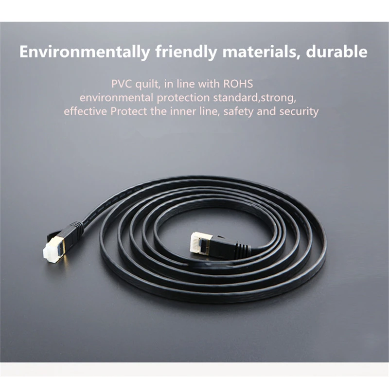 CAT7 Ethernet кабель RJ45 10 ГБ быстрый экранированный SSTP сетевой плоский LAN патч корд Cat7