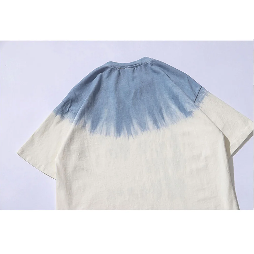 

Dark Icon Creative Letters Tie Dyeing T-shirt Men Summer O-nevk Streetwear Men's Tshirts Cotton Tee 3 Colors
