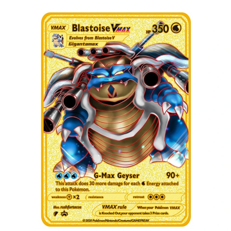 

2021 NEW Pokemon Cards Metal Card V Card PIKACHU Charizard Golden Vmax Card Collection Gift Kids Game Collection Cards Toys