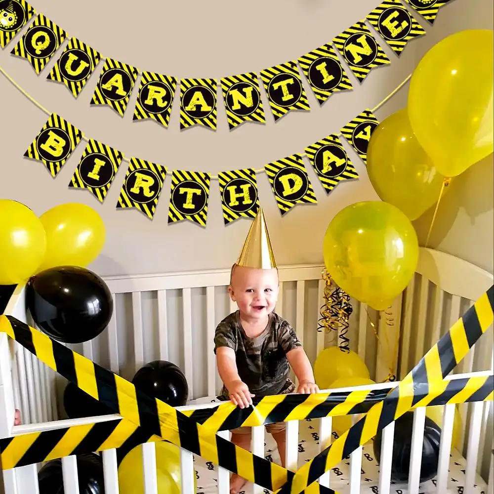 Lockdown День рождения украшение для вечеринки на Хэллоуин баннер флаги гирлянда