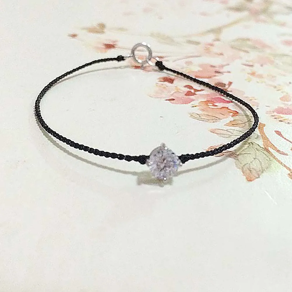 Женский браслет из серебра пробы с фианитами|Браслеты шармами| |