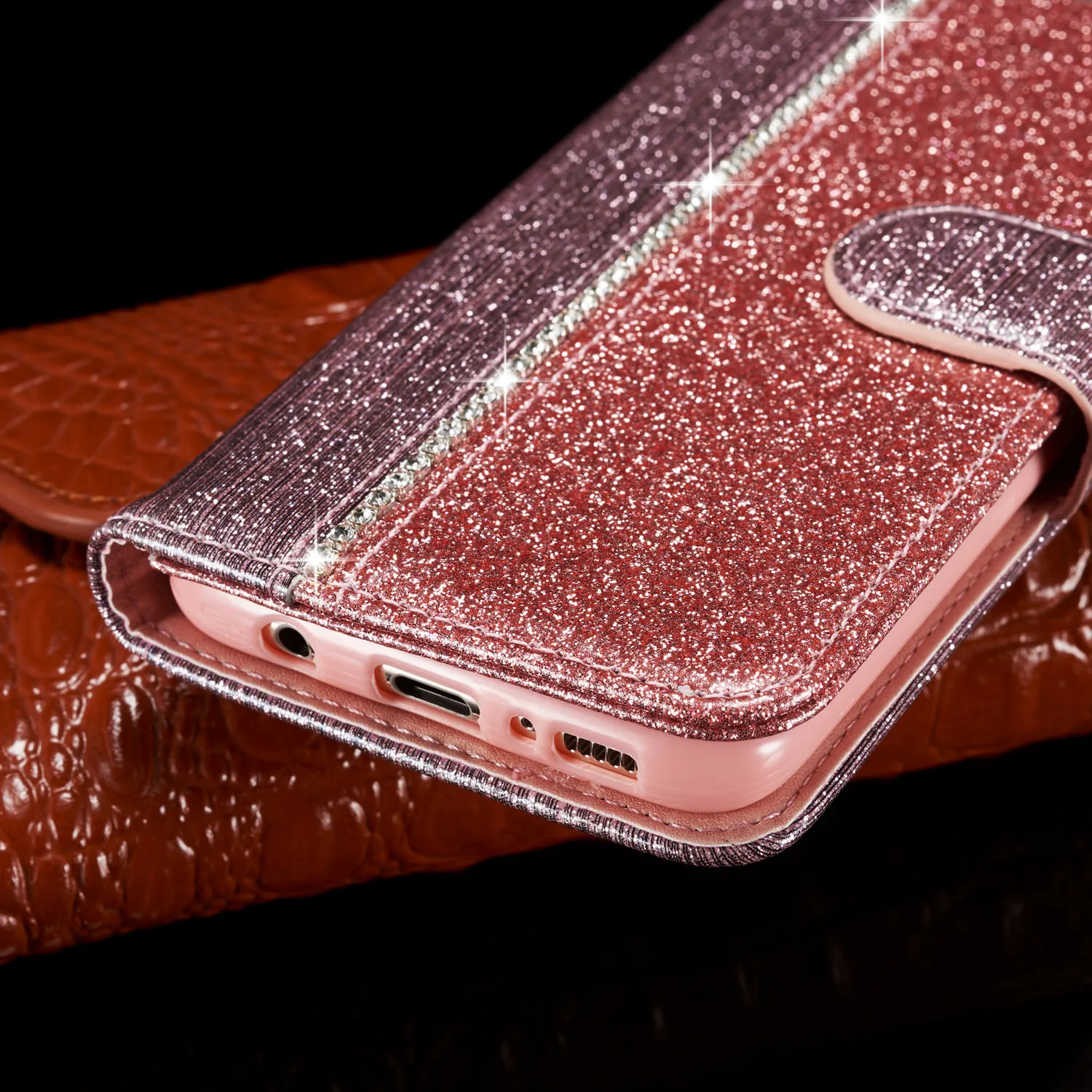 Диаманта Bling Флип Чехол Для samsung Galaxy S10 S10E S9 S8 плюс S7 край S10Plus S9Plus кожаный бумажник-книжка блестящий чехол Чехол
