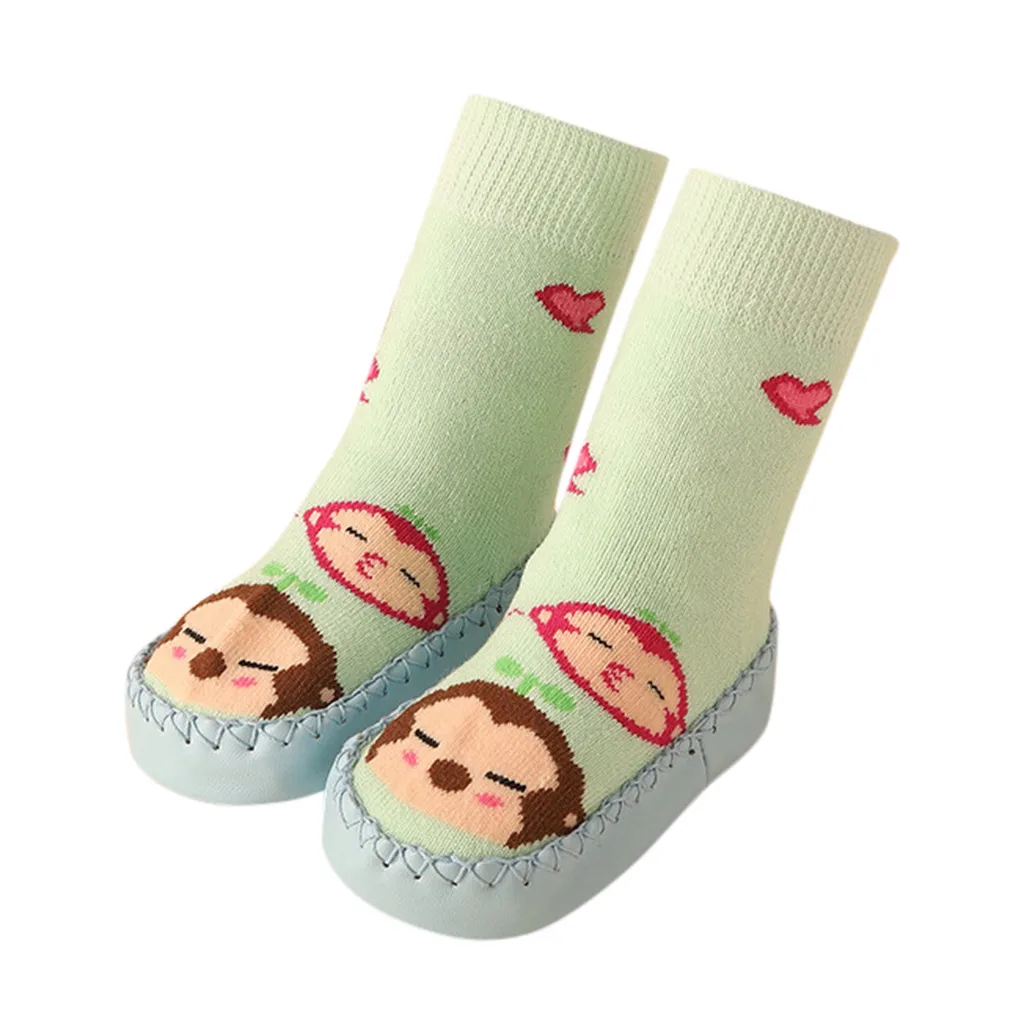 Носки для младенцев новинка детские мокасины с мультяшным рисунком мальчиков и