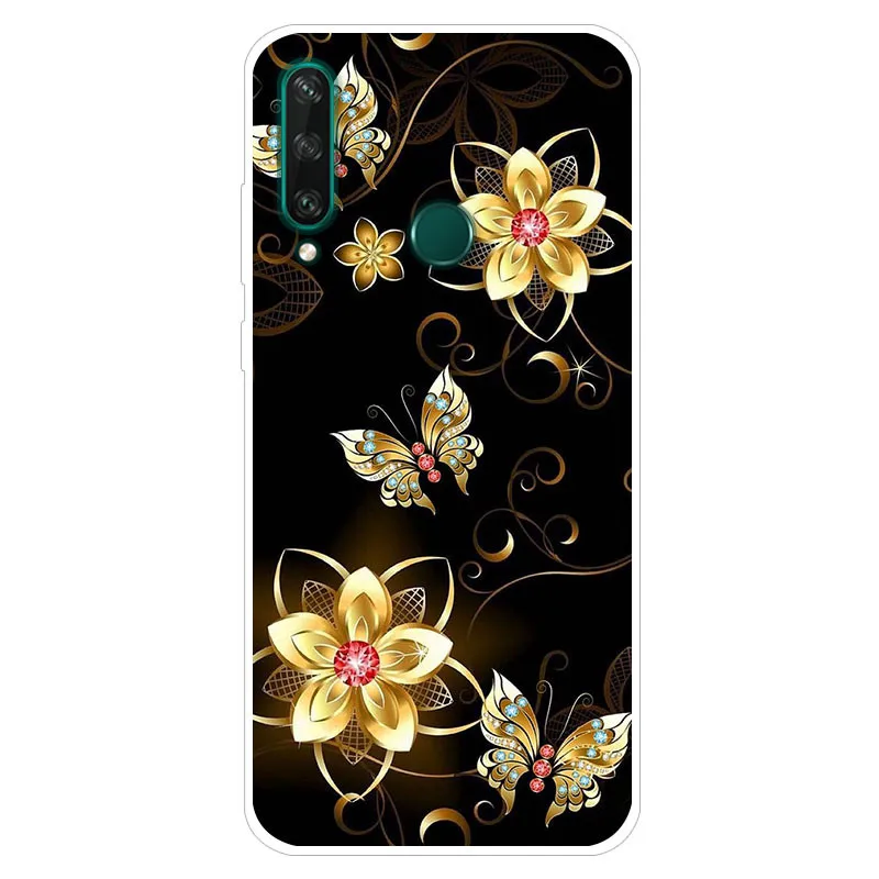 Чехол для Huawei Y6p мягкая мультяшная Силиконовая задняя крышка из ТПУ чехол