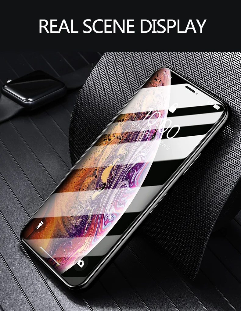 XSDTS 6D изогнутое полное покрытие из закаленного стекла для iPhone 11 Pro X XS Max XR 10 8 7 6 6s Plus Защитная пленка для экрана