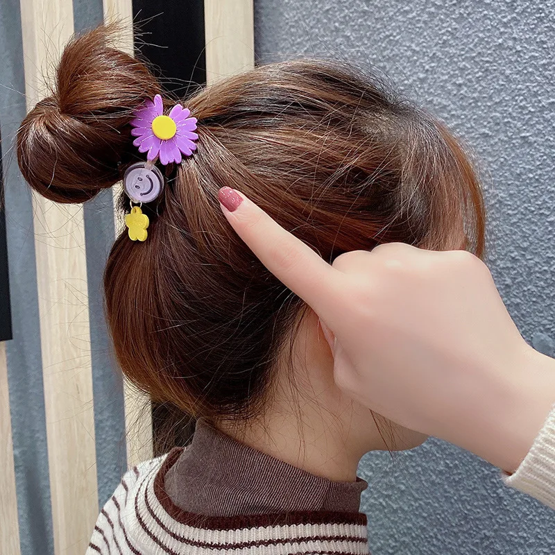 Женские маленькие резинки в виде ромашек для девочек милые Элегантные корейские