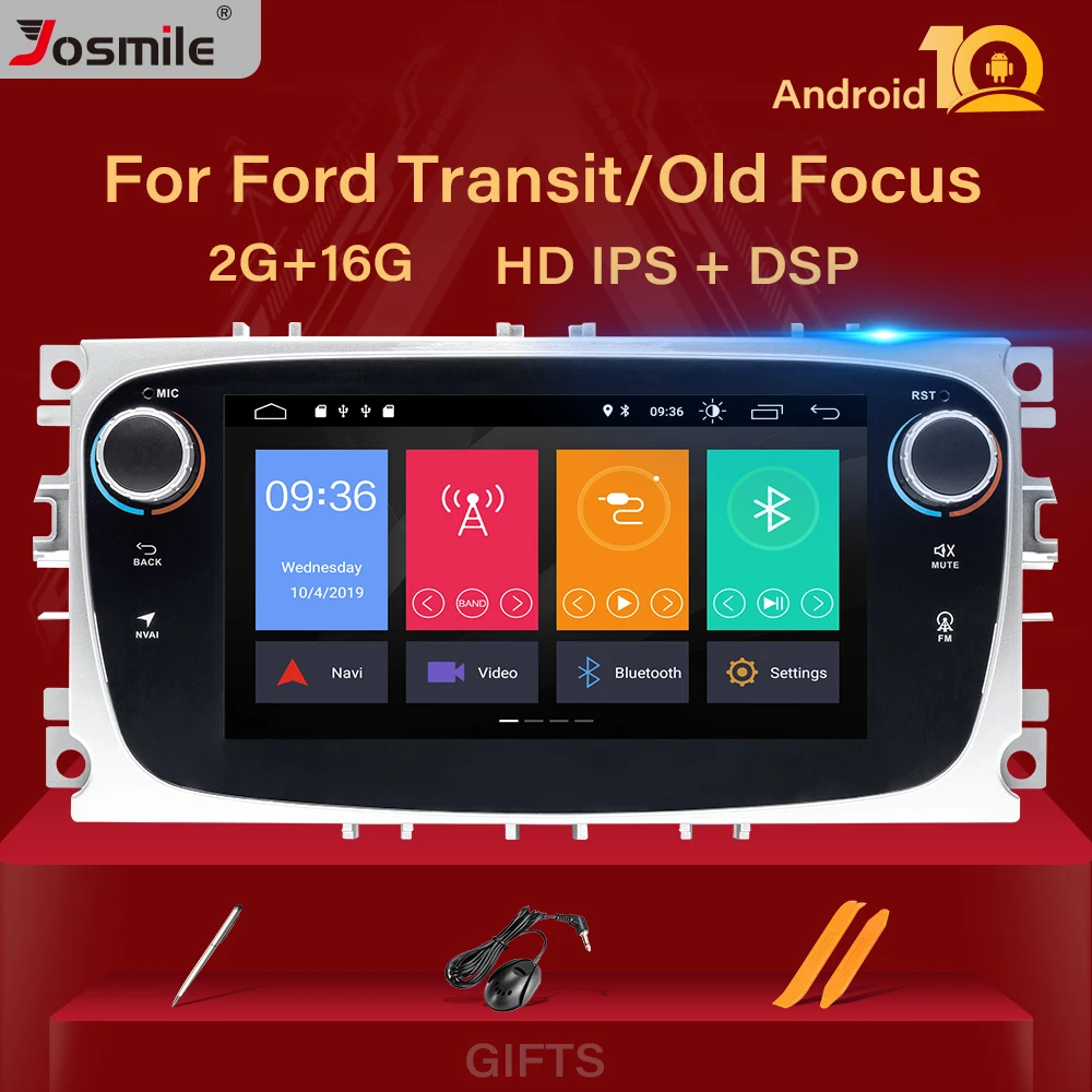 IPS DSP 2 Din Android 10 0 автомобильное радио для Ford Focus S Max Mondeo MK4 Galaxy C Стерео GPS навигация