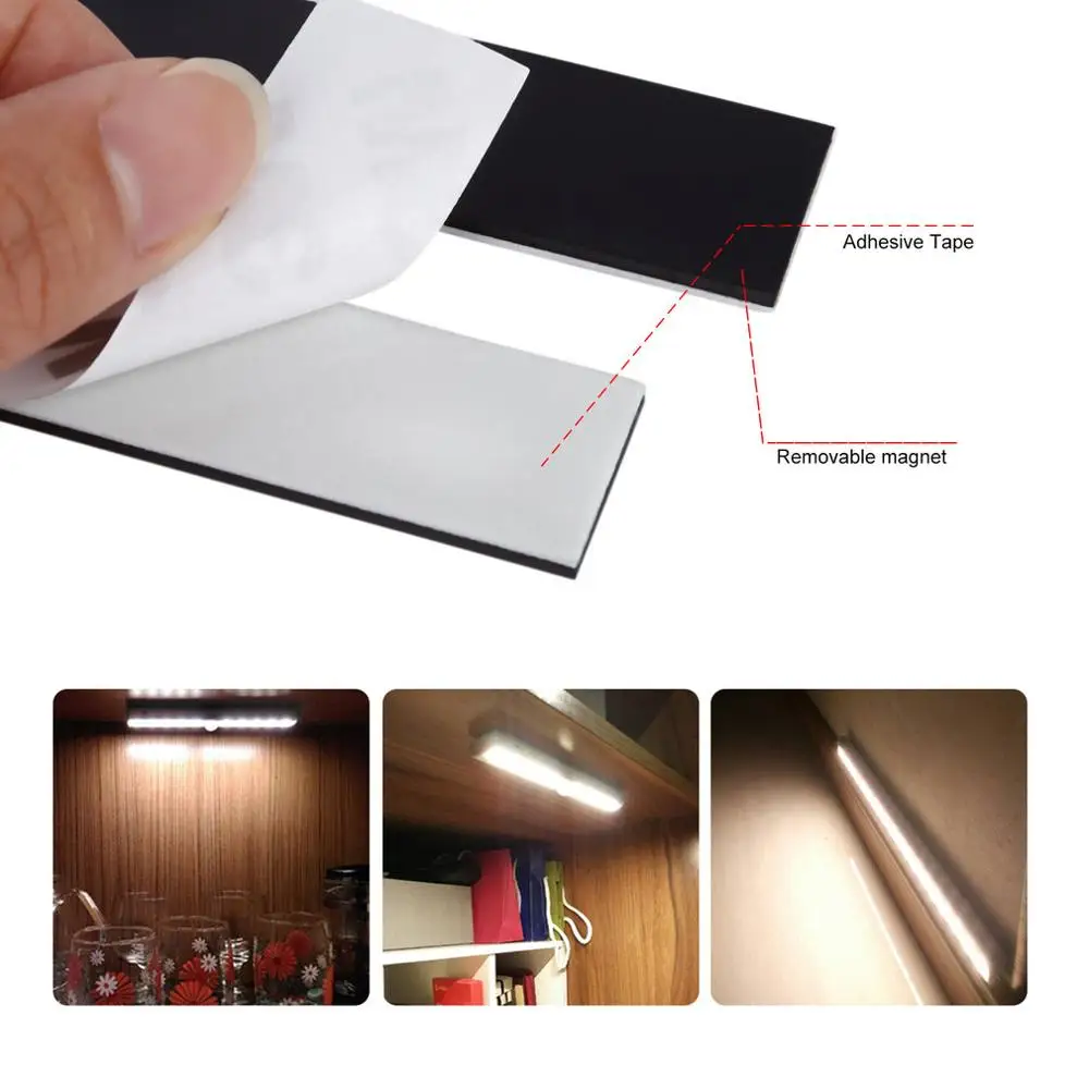 ICOCO светодиодный движения USB Перезаряжаемые Беспроводной Сенсор Ночной свет