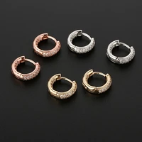 new fashion dazzling hoop earrings golden crystal stud huggies luxury charming earring piercing jewelry for women best gifts