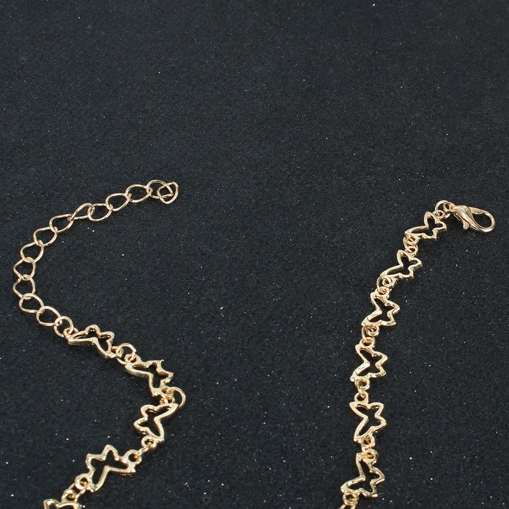 2021 Новая Европейская Простая Ретро Сплавная Бабочка Ожерелье Женщины Личность Модная Золотая Ювелирная Шокер Серьги-Галстуки на.