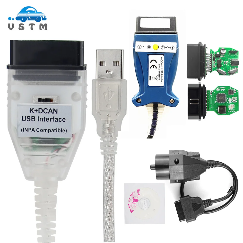 2021 лучшее качество полный чип для BMW INPA K DCAN + может FTDI USB диагностический Интерфейс
