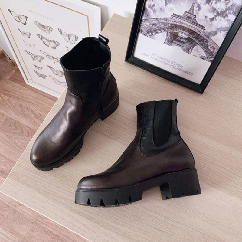 FITWEE ботильоны женская разноцветная обувь с заклепками короткие плюшевые теплые