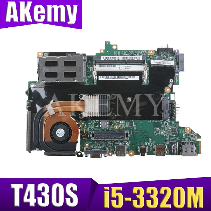 

High quality For Thinkpad T430S T430SI Laptop motherboard 04X3687 With SR0MY I5-3320M CPU HM76 100% working well