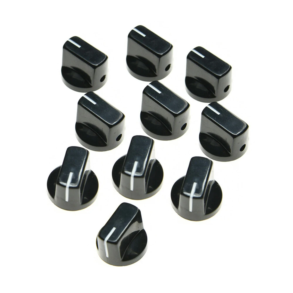 

10x Black Guitar AMP Effect Pedal Knobs Davies 1510 Style Pointer Knob 1/4" 6.4mm Shaft Potentiometer Knob for Pots