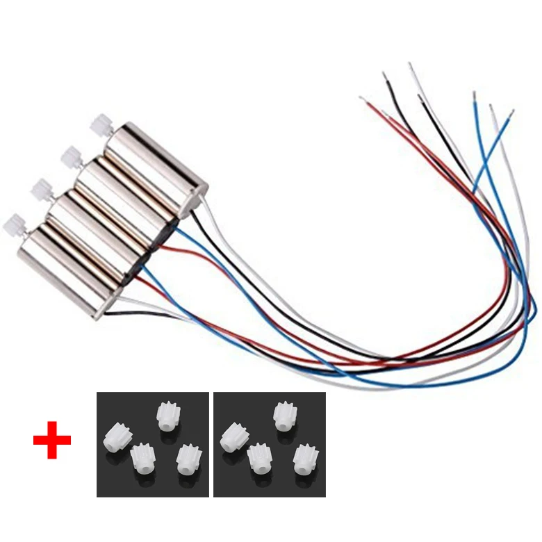 

4PCS RC Quadcopter X5HW Motor Engine with Extra 8PCS Gear for SYMA X5HW X5HC X5UW X5UC X5SW Motor Spare Part Motor Accessory