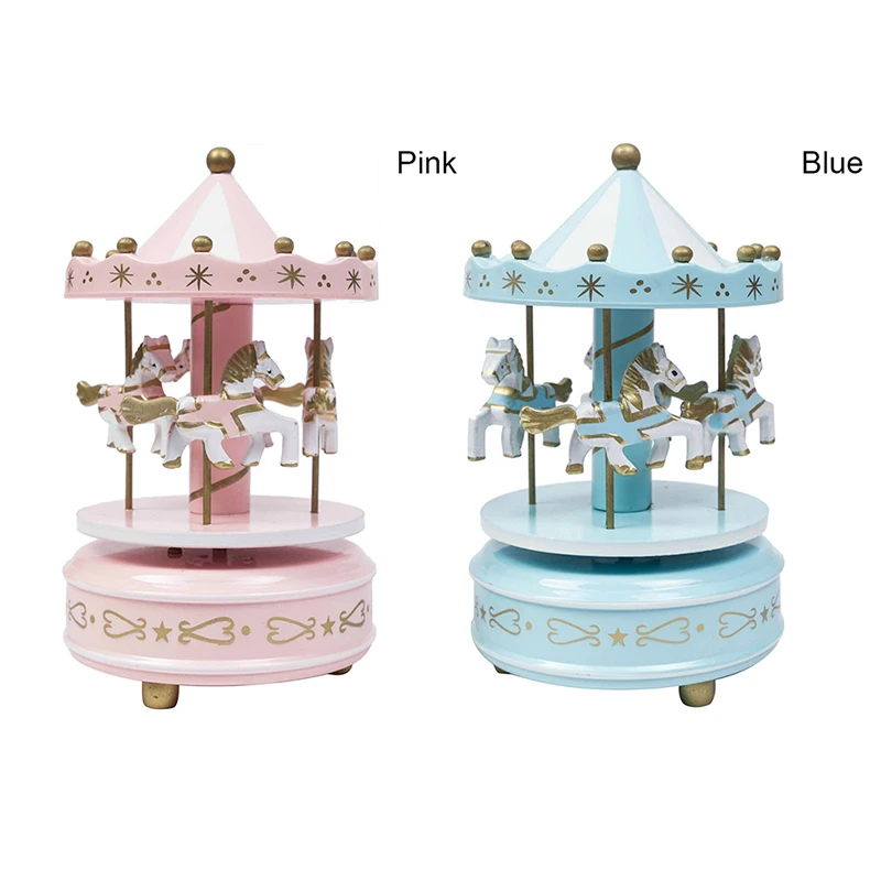 Merry-Go-Round Flashing Box Toy Child Baby Game Home Decor Carousel horse Music Box Christmas Wedding Birthday Gift Carousel
