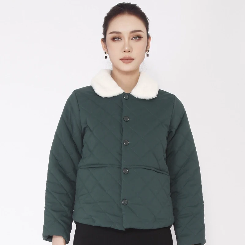 

Женская короткая зимняя пуховая куртка, верхняя одежда высокого качества, парка, стеганые пальто с хлопковой подкладкой, ветровка 2122-012