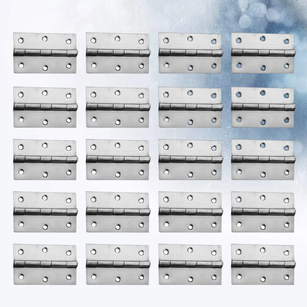 

20Pcs 2 Inches Stainless Steel Polished Marine Hinges Cabinet Drawer Flush Door with Screwing